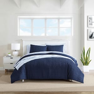 Point Harbor 2-Pcs Blue Microfiber Twin Comforter Set