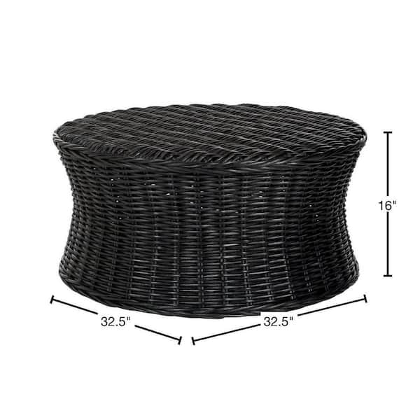 Seaton Small Round Woven Storage Basket with Lid + Reviews