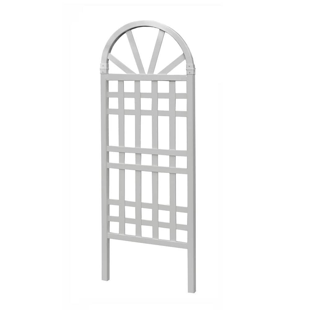 VITA 25 in. L x 61 in. H Hamilton Vinyl Trellis, White VA68206 The