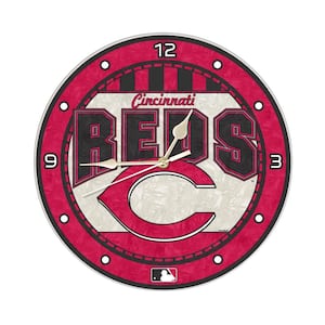 MLB -12 in. Novelty Reds Art Glass Clock