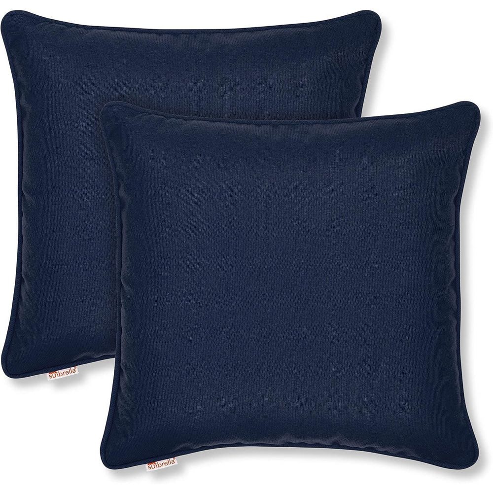 Sunbrella Indoor/Outdoor Corded Fill Throw Pillow 18 x 18, Indigo, (Set of 2) price history on PriceWatchPro