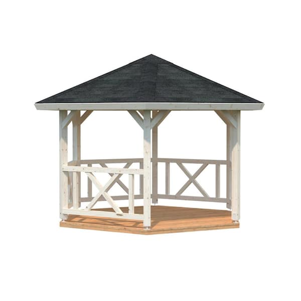 Leisure Season 11 ft. x 11 ft. Natural Nordic Spruce Wood Gazebo