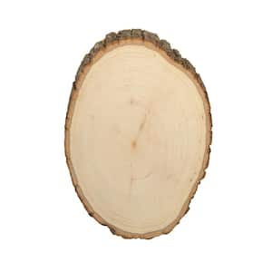 1 in. x 8 in. x 8 in. Rustic Basswood Medium Round Live Edge Project Panel