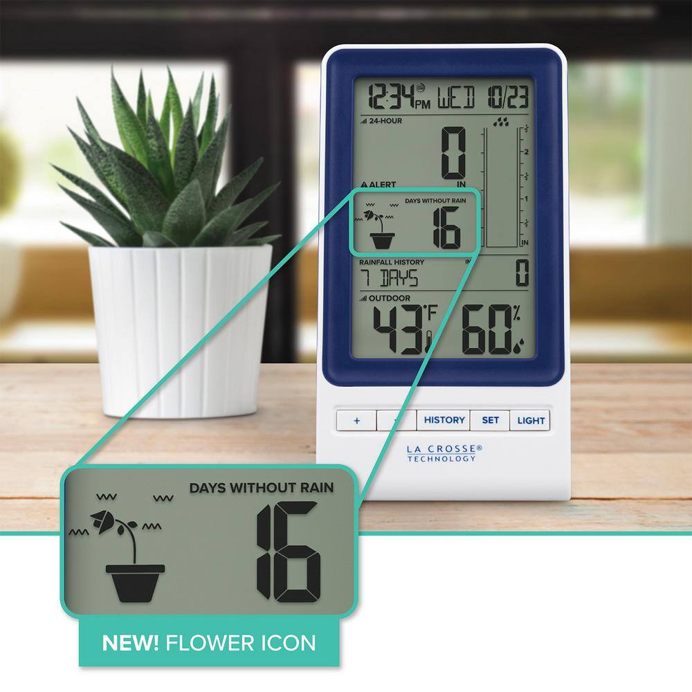Wireless Digital Rain Station with Humidity and Temperature Sensor