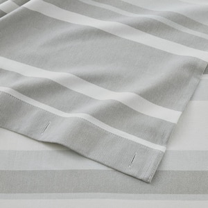 72 in. Gray and White Balanced Stripe Shower Curtain