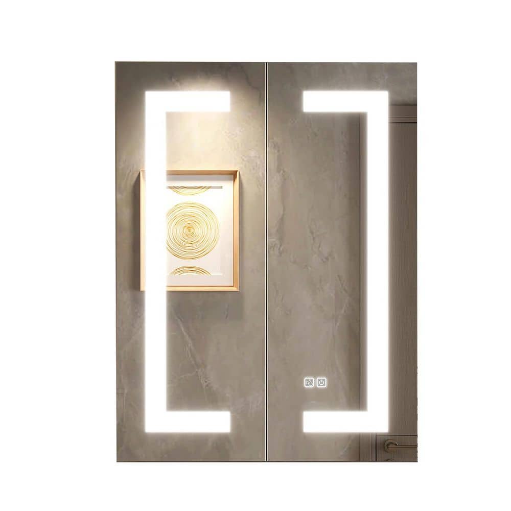 24 in. W x 32 in. H Rectangular Aluminum alloy Medicine Cabinet with Mirror with Adjustable Shelf price history on PriceWatchPro