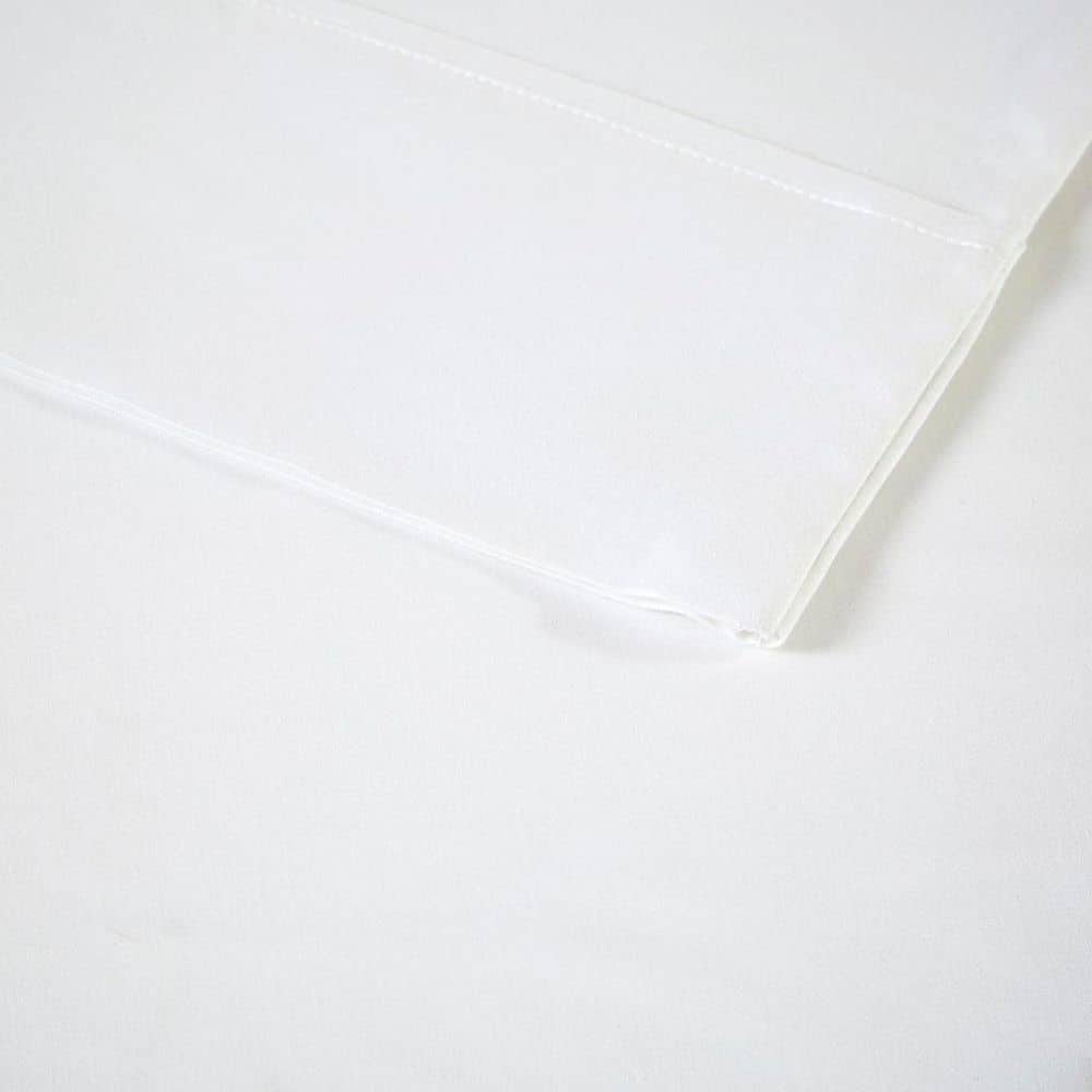 1500 Thread Count White Cotton Blend Pillowcases - Standard/Queen