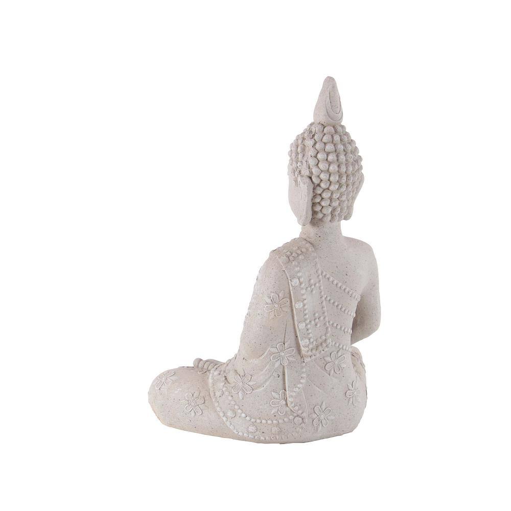 Gray Magnesium Oxide Buddha Garden Sculpture, 28-Inches