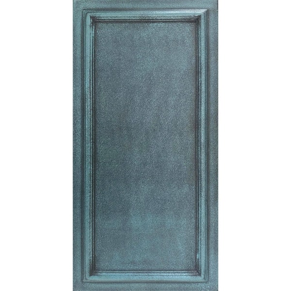 Framed Panel Antique Green 1.6 ft. x 3.3 ft. Decorative Foam Glue Up Ceiling Tile (128.2 sq. ft. /case)