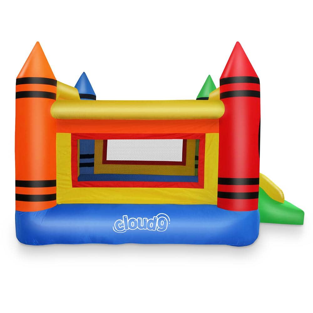 Cloud 9 Mini Crayon Inflatable Bounce House with Slide