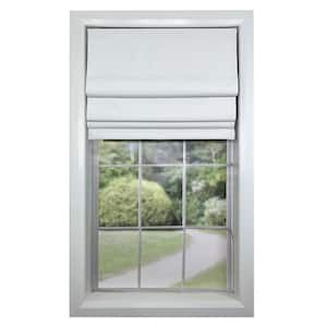 White Cordless Blackout Polyester Roller Shades - 27 in. W x 63 in. L