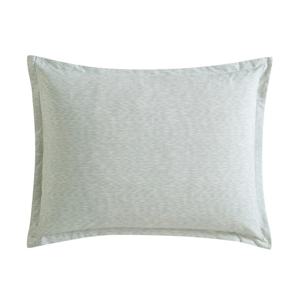 Ivory and Green Cotton King Reversible Comforter Set