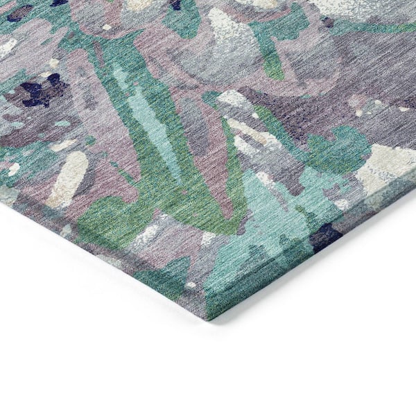 Chantille Machine Washable Indoor/Outdoor Abstract ACN2340 Lavender 2 ft. 3 in. x 7 ft. 6 in. Runner Rug