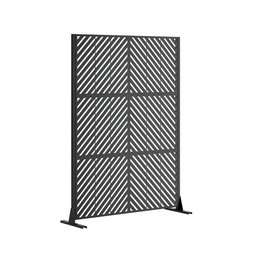 Avex 45.47 in. W x 72 in. H Black Metal Decorative Garden Privacy Screens with Stable Base price history on PriceWatchPro