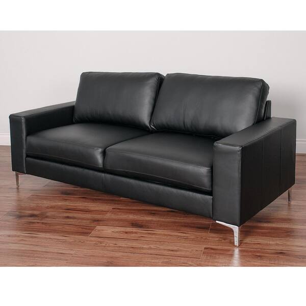 CorLiving Cory Contemporary Black Bonded Leather Sofa