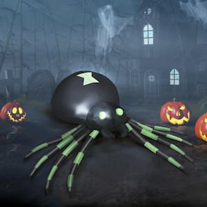6 ft. Halloween Inflatable Blow-Up Spider with LED Lights Outdoor Yard Decoration
