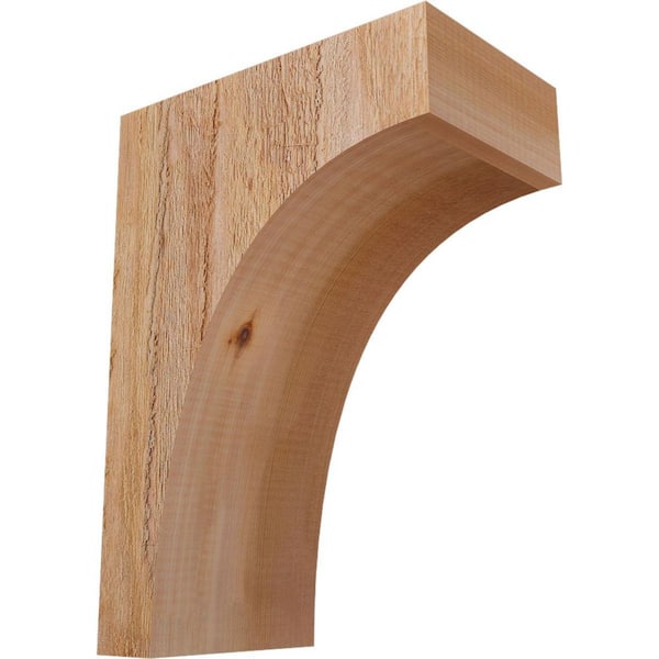 6 in. x 10 in. x 14 in. Western Red Cedar Huntington Rough Sawn Corbel