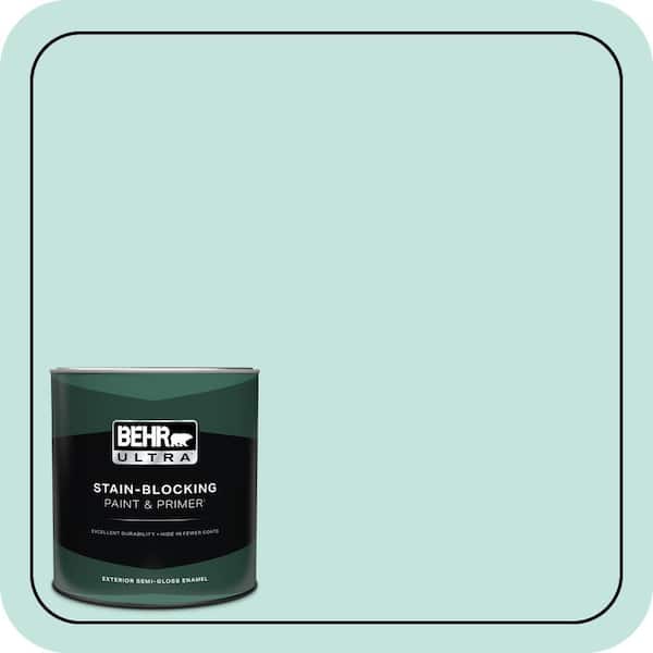 BEHR ULTRA 1 qt. #MQ3-19 Misty Isle Semi-Gloss Enamel Exterior Paint & Primer