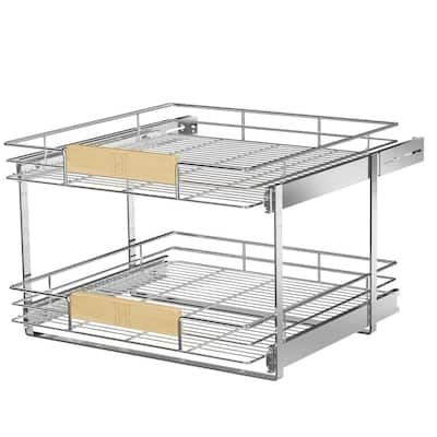 TRINITY 11.4-in W x 15.8-in H 2-Tier Cabinet-mount Metal Under-sink  Organizer in the Cabinet Organizers department at