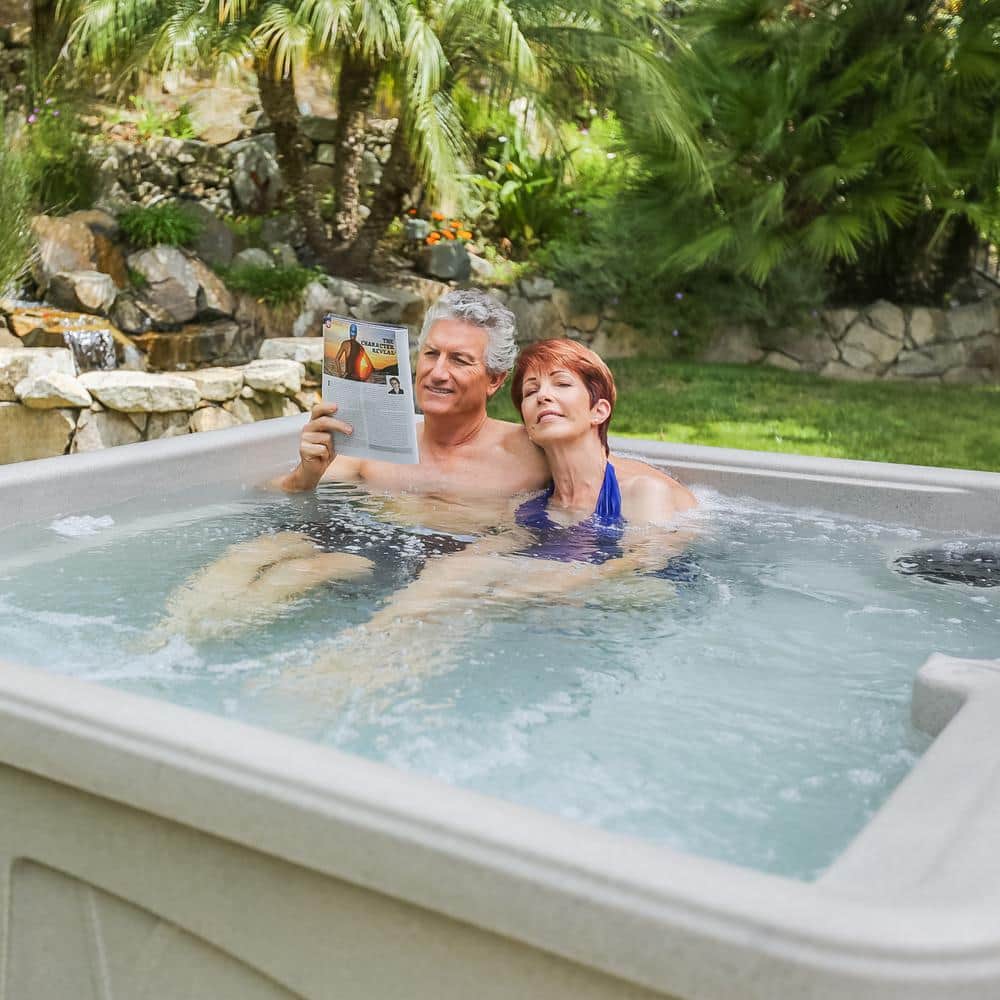 Sandstone 5-Person 28-Jet Plug and Play Spa with Ozonator