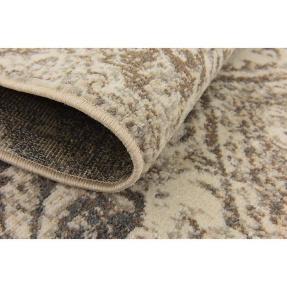 Tuareg Beige and Brown Rectangular Abstract Area Rug