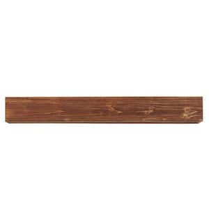 72 in. W x 9 in. D Light Brown Rustic Wood Fireplace Mantel Wall-Mounted Floating Shelf