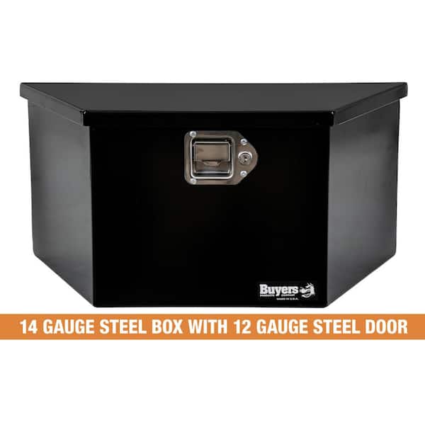 12 in. x 13.25 in. x 26 in. Gloss Black Steel Trailer Tongue Truck Tool Box 12 in. x 13.25 in. x 26 in. Gloss Black Steel Trailer Tongue Truck Tool Box