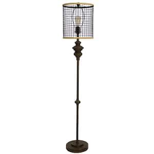 CIPACHO 65.01 in. Brown 1-Light Lantern Smart Floor Lamp with Remote Control  and APP, Tall Standing Lamp with Rattan Lampshade ZZ1430YC19 - The Home  Depot