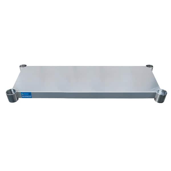 AMGOOD Additional Galvanized Steel Undershelf for 24 in. x 60 in. Kitchen Prep Table Adjustable Galvanized Steel Undershelf