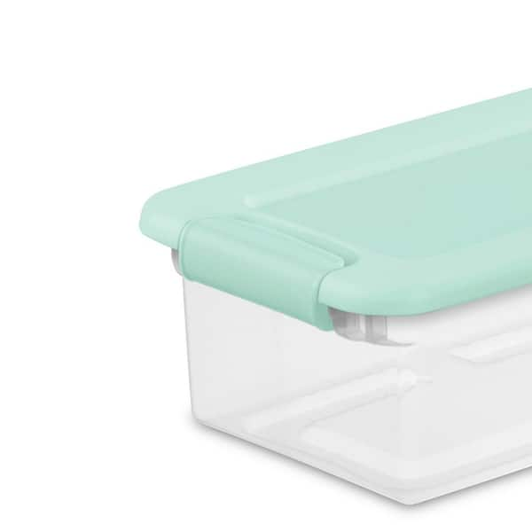 Hefty 63qt Clear Box Green Lid