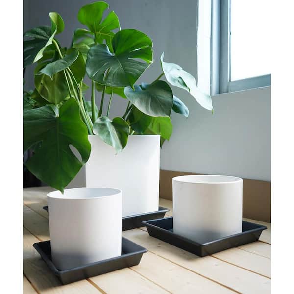 Phewnyzo Square Heavy Duty Plant Saucer 14 in. for Indoors