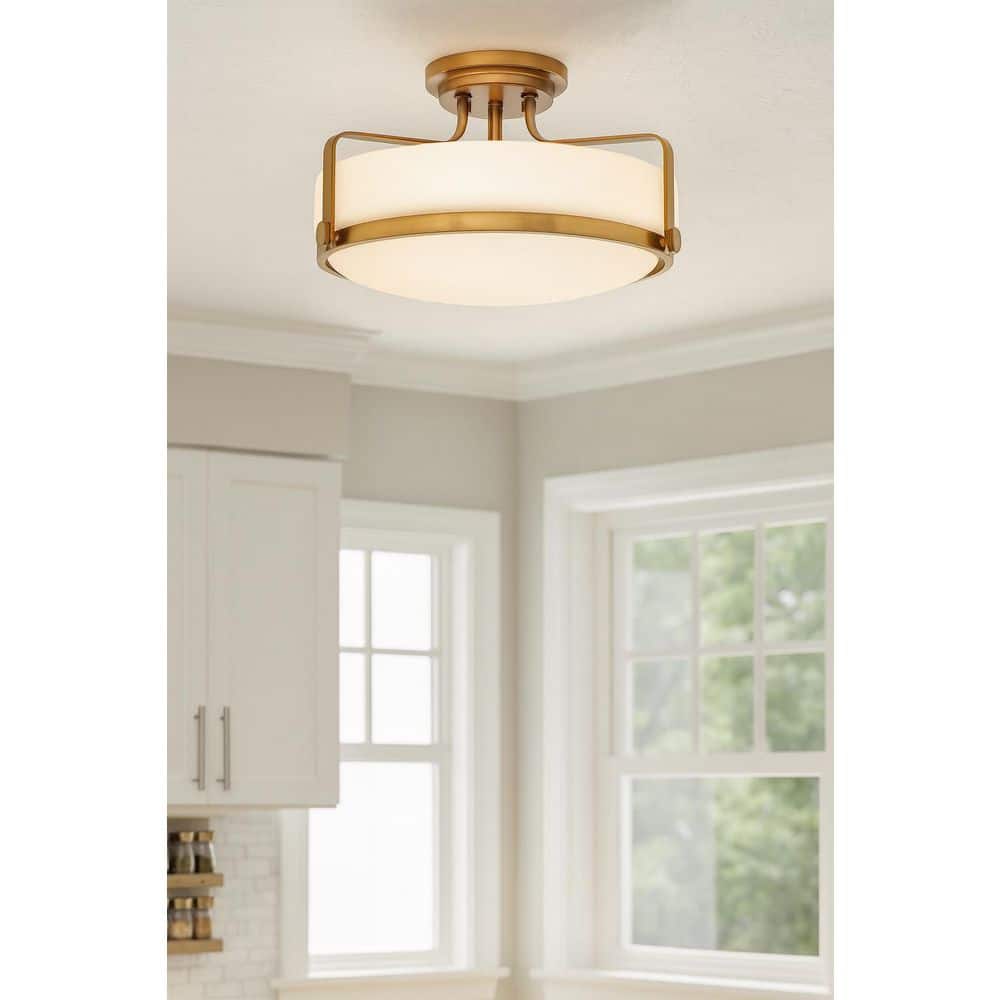 HINKLEY Hinkley Harper Large Semi-Flush Ceiling Light, Heritage