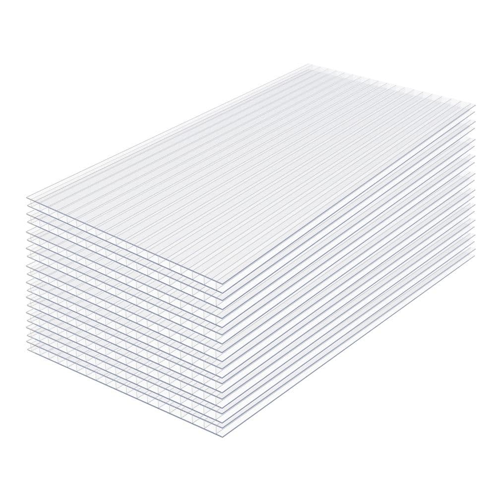 4' x 2' Twin-Wall Polycarbonate Greenhouse Panels (10 Pack), UV Resistant, Shatter-Resistant Roofing Sheets price history on PriceWatchPro