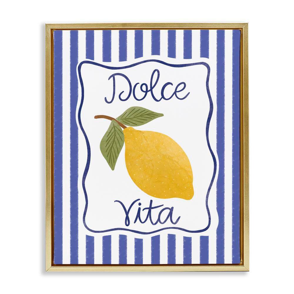 Dolce Vita with Lemon by Taylor Shannon Designs Gold Floater Frame Food Graphic Art Print 21 in. x 17 in. price history on PriceWatchPro