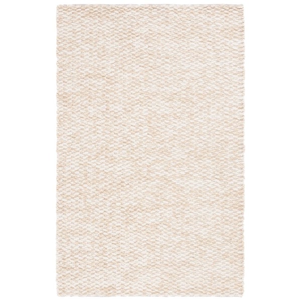 Natura 5 ft. x 8 ft. Beige/Ivory Solid Area Rug
