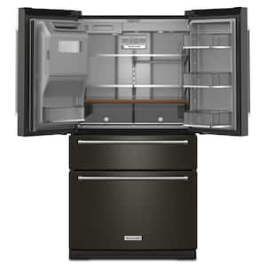 26.2 cu. ft. Standard Depth French Door Refrigerator in Black Stainless Steel with Platinum Interior