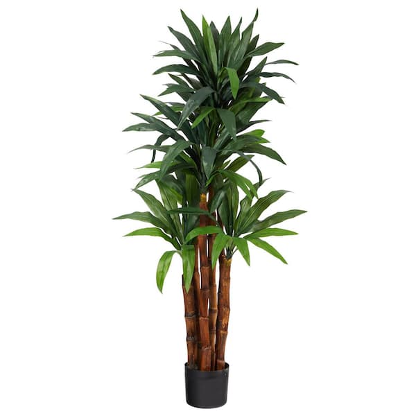 Nearly Natural 4.5ft. Dracaena Artificial Tree with Natural Trunk