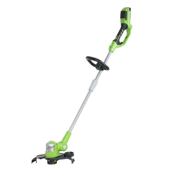 Green Works 24-Volt Lithium-ion Shaft Cordless Electric String Trimmer and Edger-DISCONTINUED