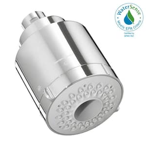 FloWise 3-Spray 3.5 in. Single Wall Mount Fixed Shower Head in Polished Chrome