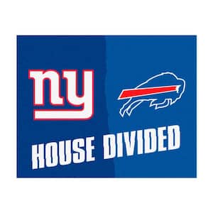 NFL Giants/Bills Multi-Colored 3 ft. x 3.5 ft. House Divided Area Rug