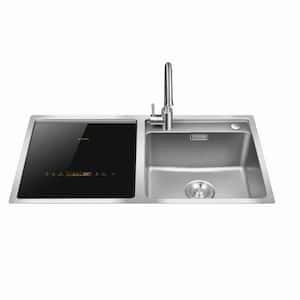 18 in. 2-in-1 In-Sink Left Dishwasher Combo with Waterproof Touchscreen in Stainless Steel