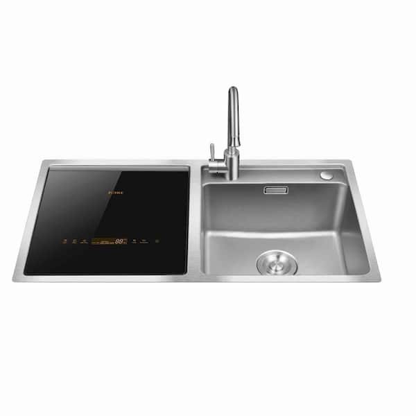 FOTILE 18 in. 2-in-1 In-Sink Left Dishwasher Combo with Waterproof Touchscreen in Stainless Steel