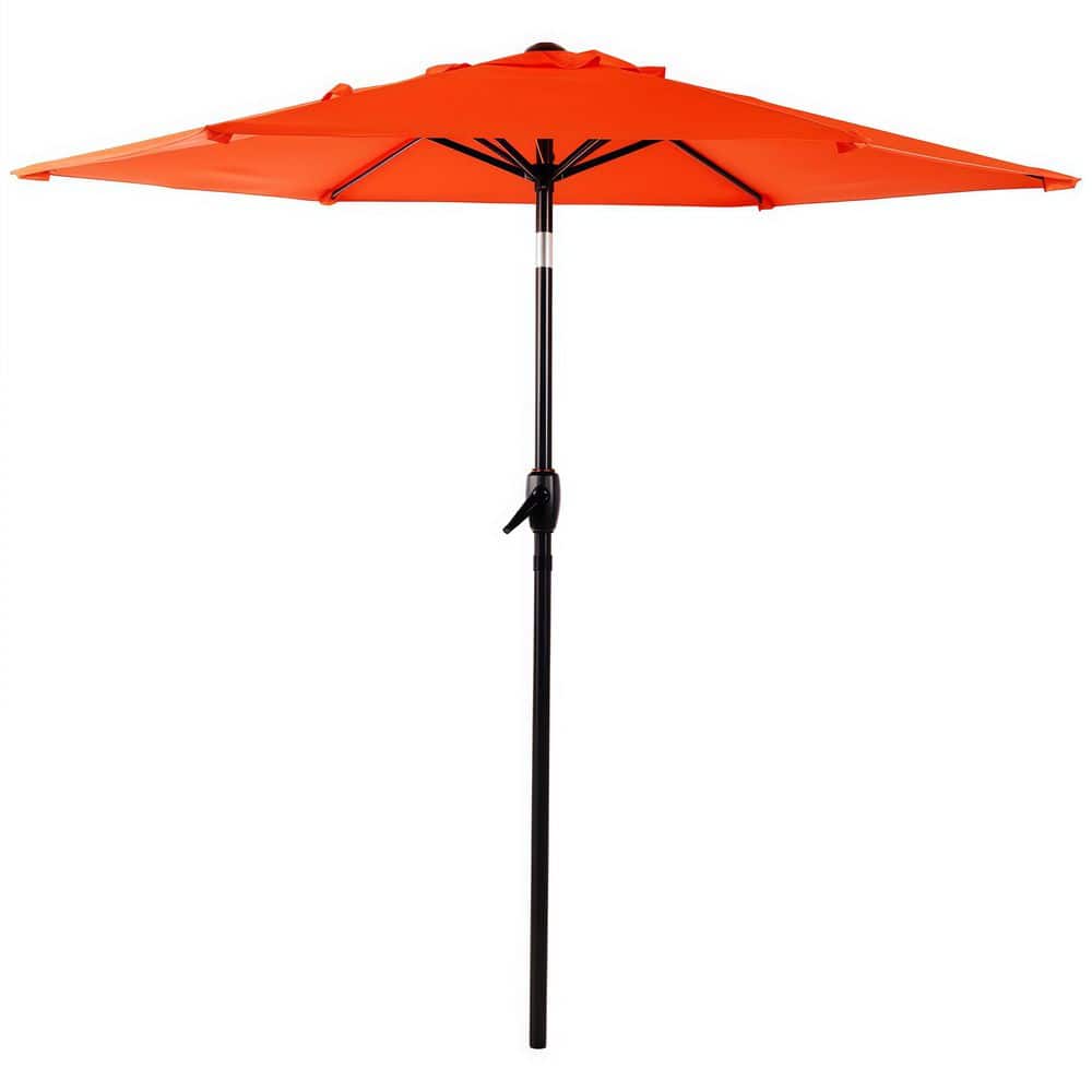 7.5 ft. Patio Umbrella in Orange with Push Button Tilt and Crank Mechanism for Garden, Deck, Pool and Backyard price history on PriceWatchPro