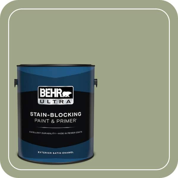 BEHR ULTRA 1 gal. #PPU11-07 Clary Sage Satin Enamel Exterior Paint & Primer