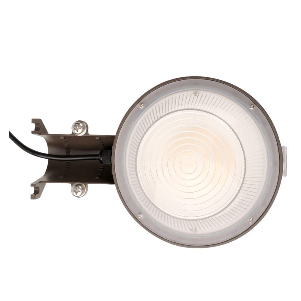 Pinegreen Matte Brown LED Dusk-to-Dawn Outdoor Floodlight