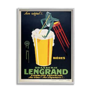 Vintage Brasserie Lengrand European Advertisement Frog Beer by Marcus Jules Framed Drink Wall Art Print 24 in. x 30 in.