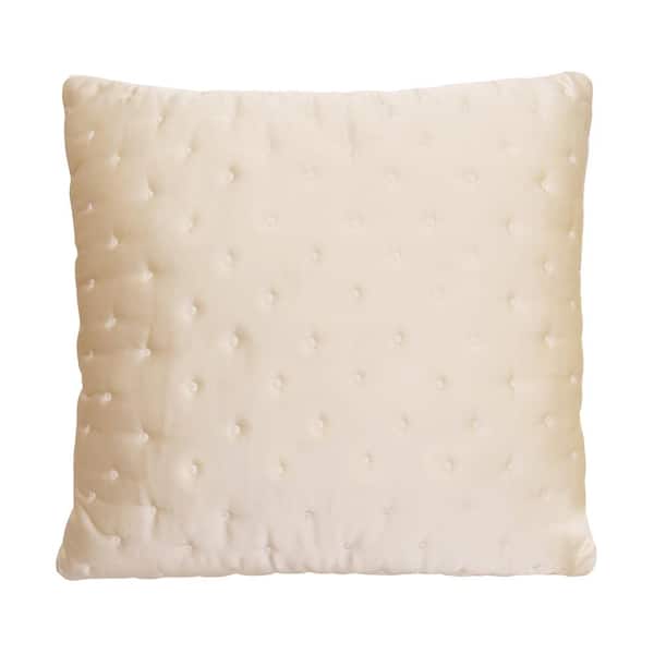 DONNA SHARP Almond Blossom Ivory Polyester 18 in. x 18 in. Square Throw Pillow