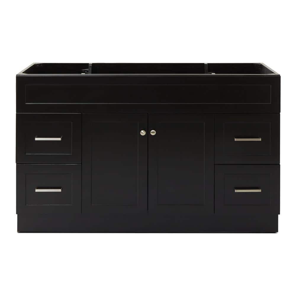 Hamlet 54 in. W x 21.5 in. D x 34.5 in. H Freestanding Bath Vanity Cabinet without Top in Black price history on PriceWatchPro