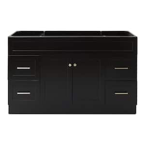 Hamlet 54 in. W x 21.5 in. D x 34.5 in. H Freestanding Bath Vanity Cabinet without Top in Black