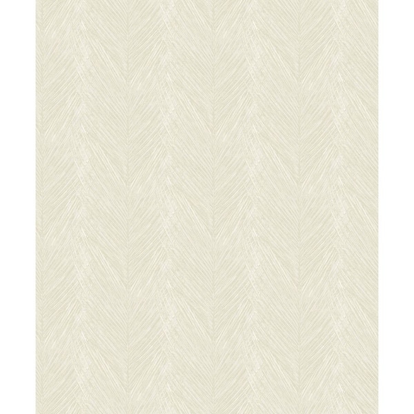Designer Colors Off-White Feather Print Shimmer Finish Non-woven Non-pasted Wallpaper Roll